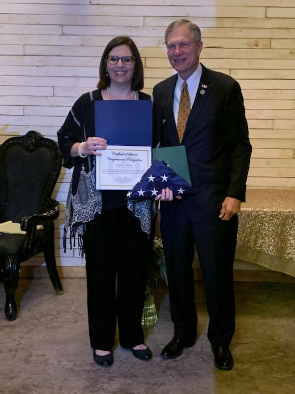 Mrs. Meysembourg Being Honored