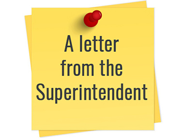 Letter From Superintendent Meysembourg