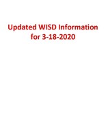 Update for March 18, 2020