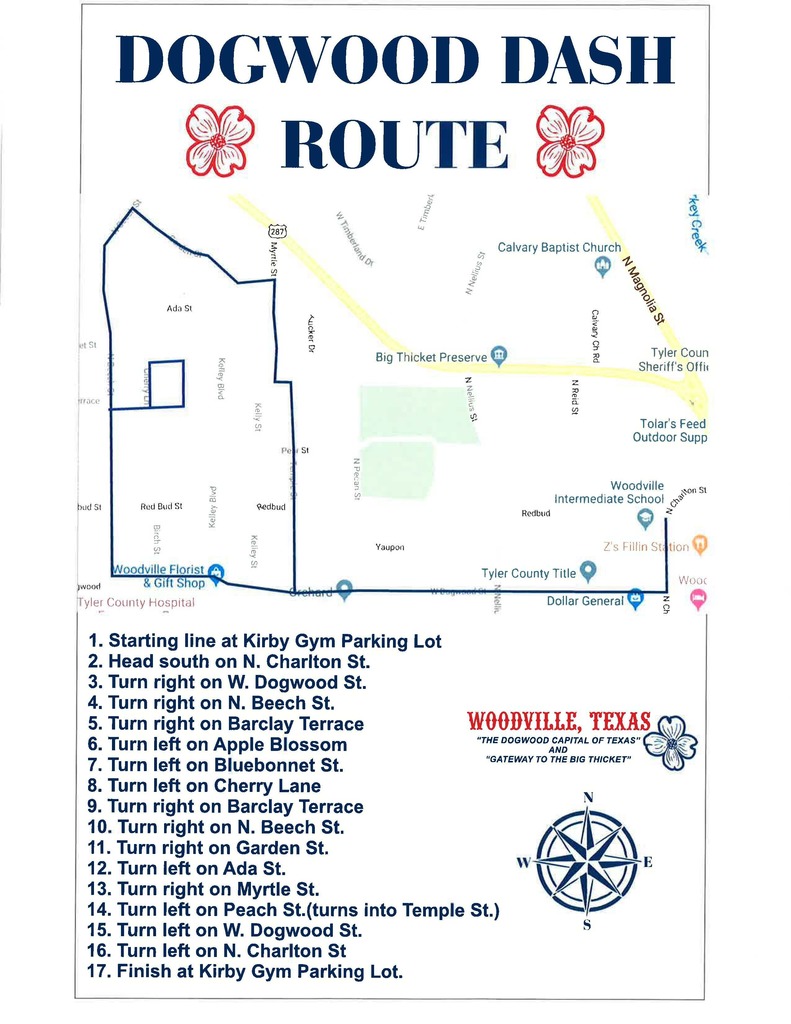 Dogwood Dash Route
