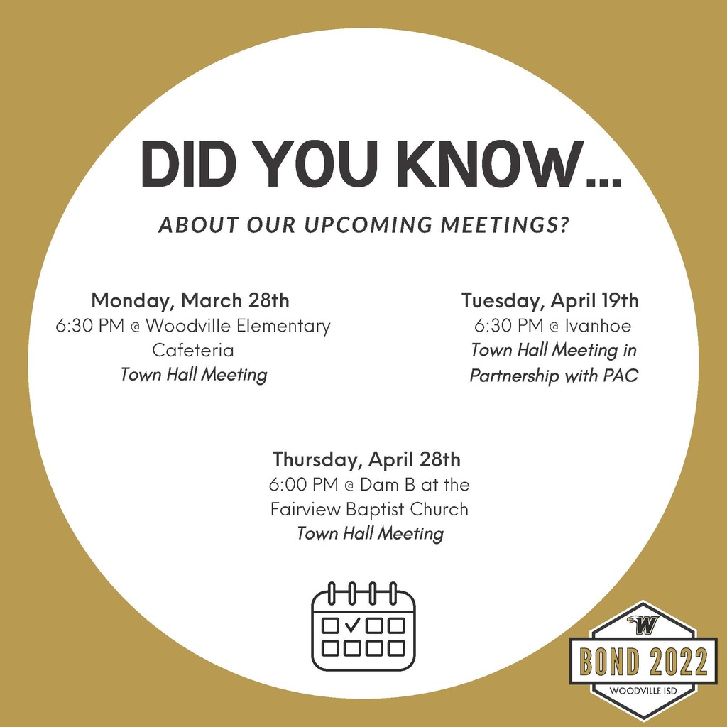 Did You Know...Bond Town Hall Meetings