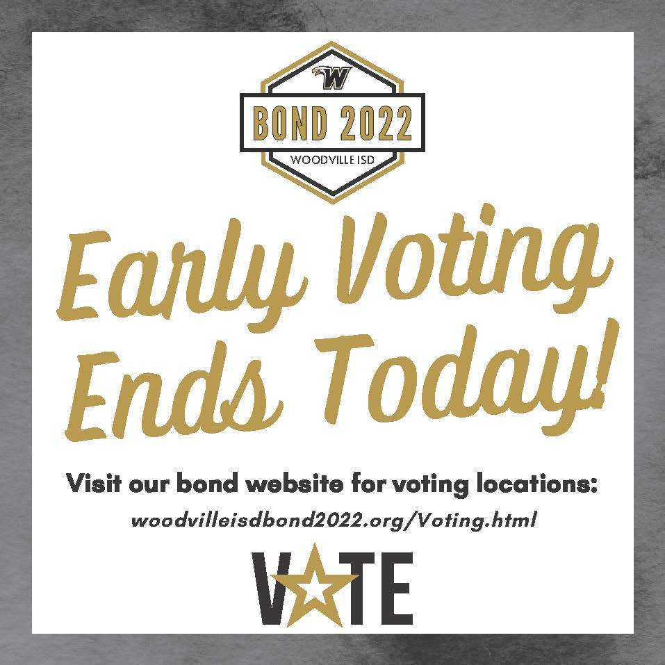 Early Voting Ends Today!